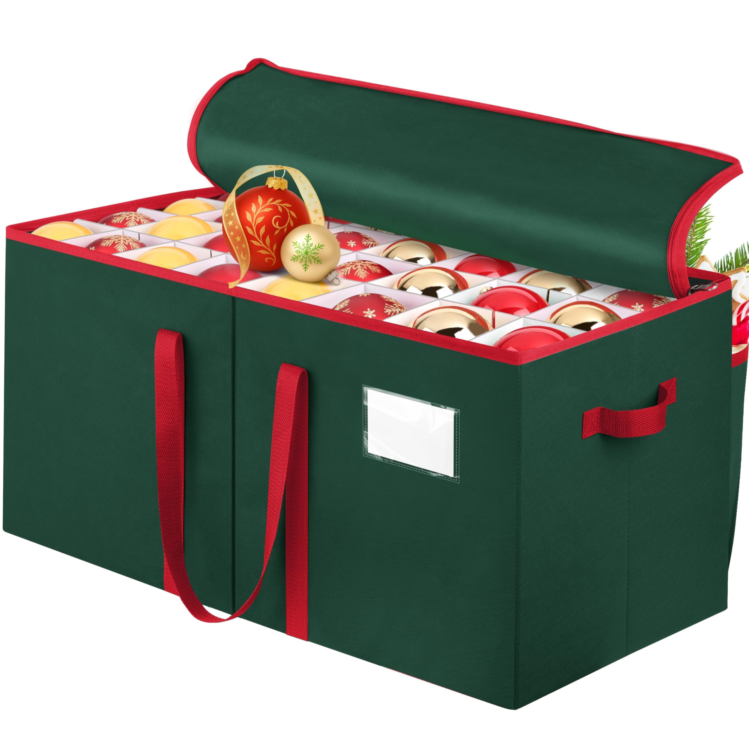 SeasonBliss front view of green storage box showing sturdy protection
