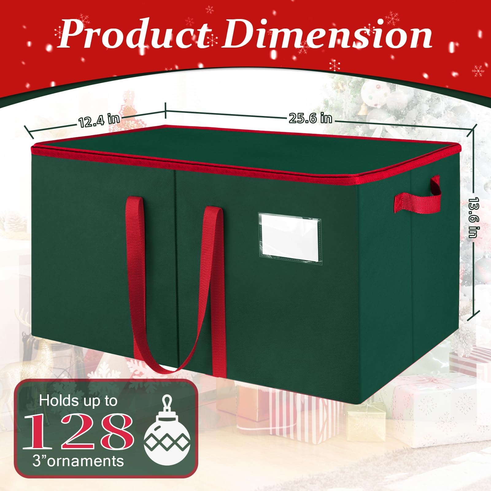 SeasonBliss open box with organized ornaments for safe transport