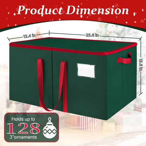 SeasonBliss open box with organized ornaments for safe transport