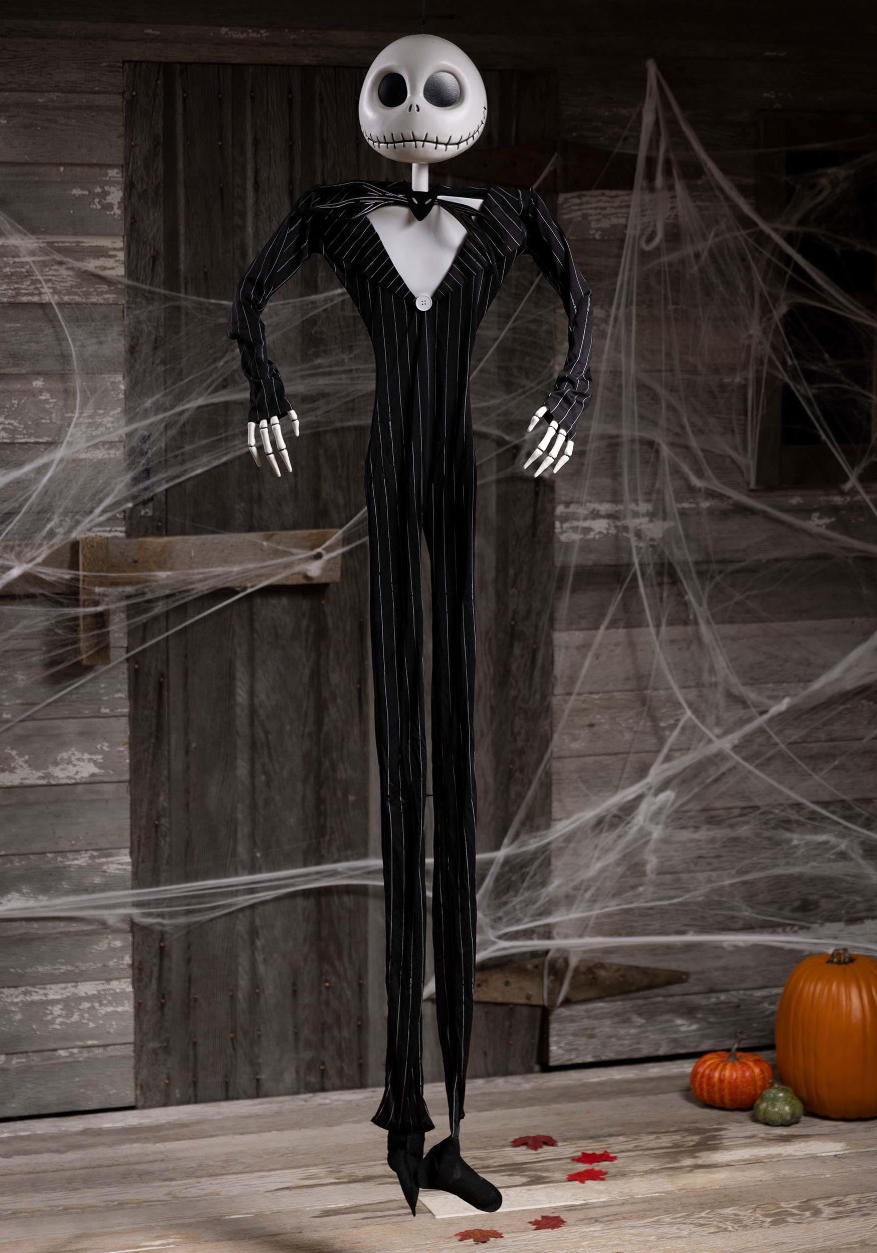 Seasons Jack Skellington illuminated head detail highlighting bright LEDs