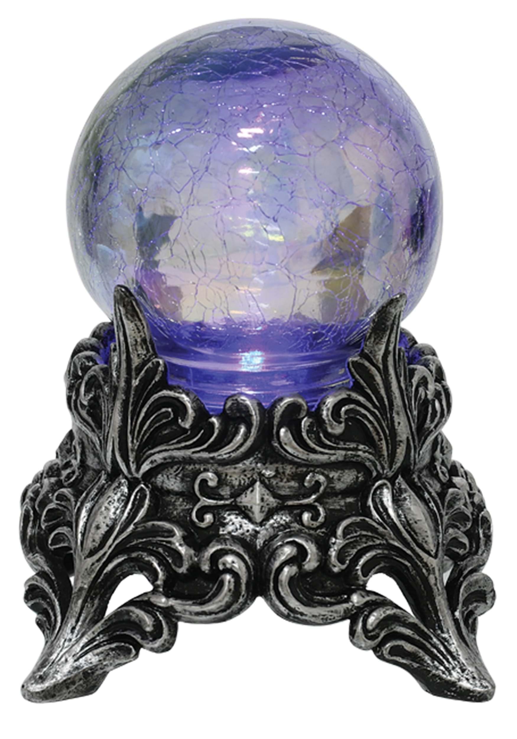 Seasons mystic crystal ball front view showing full height and base, adds spooky ambiance