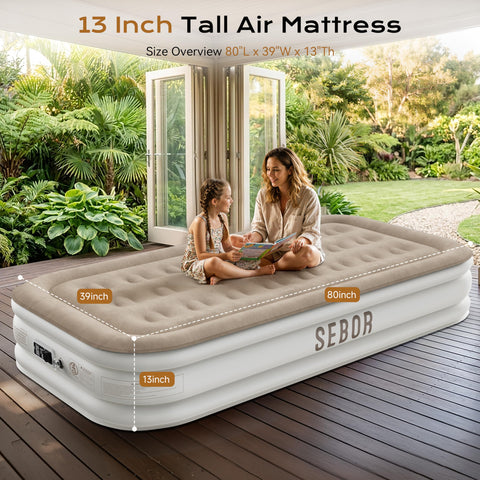 Sebor built-in pump closeup highlights fast inflation convenience