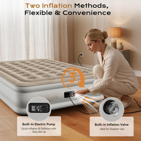 Sebor inflated side profile shows 13-inch height for bed-like support