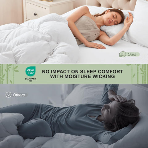 Secgo mattress protector on styled bed showing protection and clean look