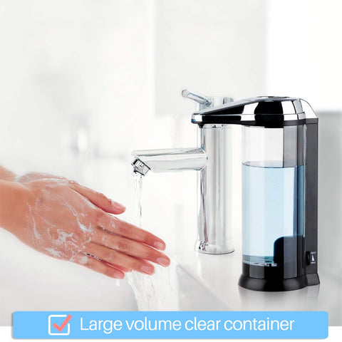 Secura nozzle closeup highlighting chrome spout and precise soap delivery