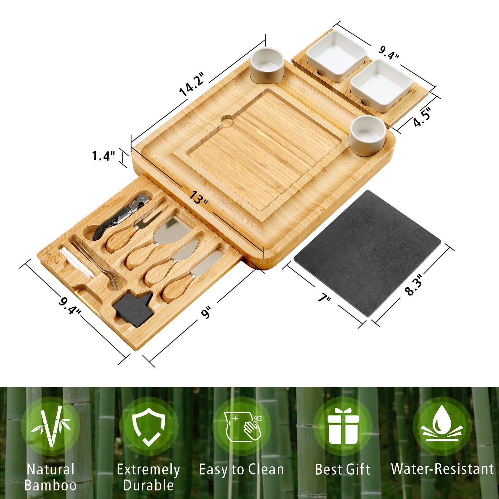 Secura slide-out drawer with accessories organized for quick service benefit