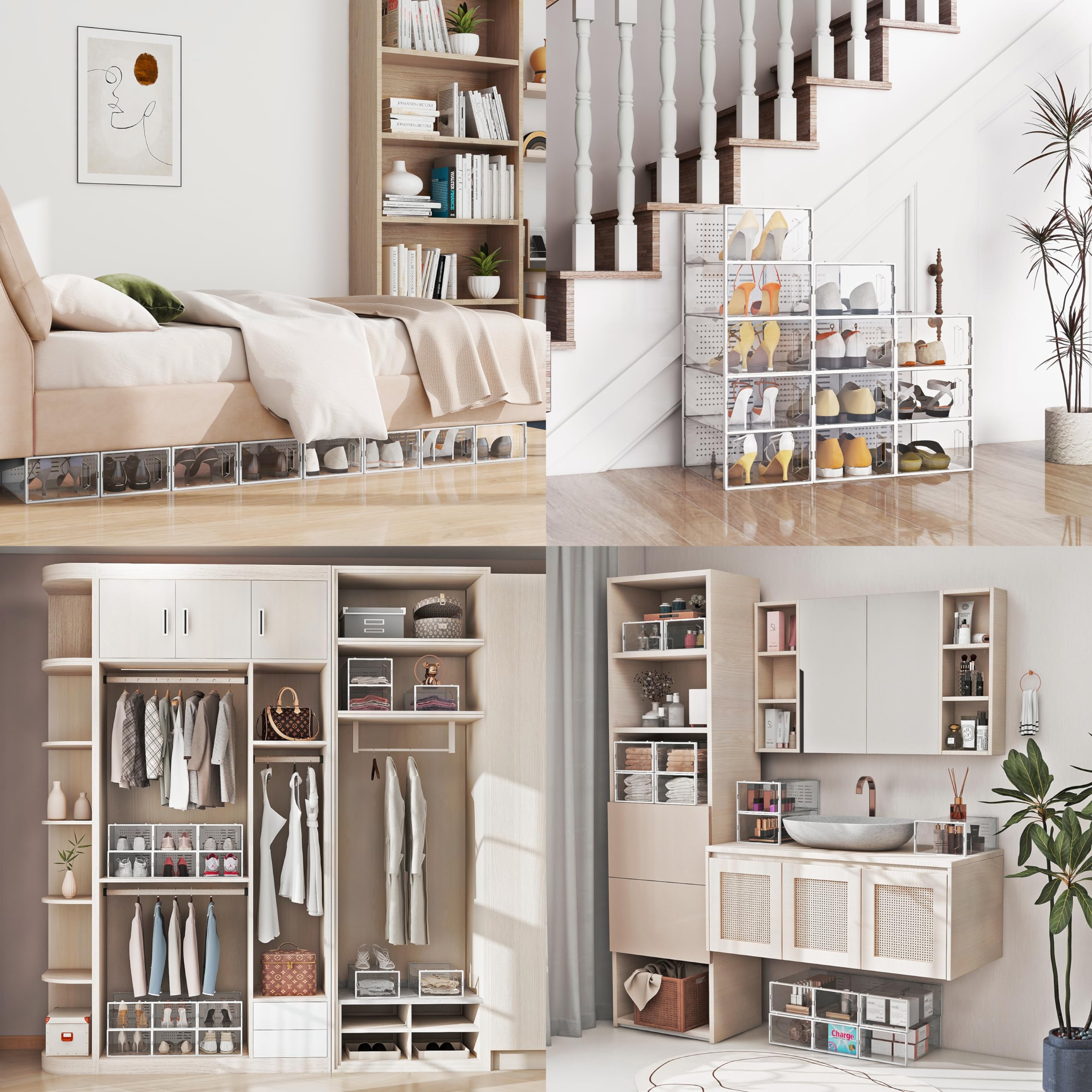 SEE SPRING folded flat boxes compact for off-season storage convenience