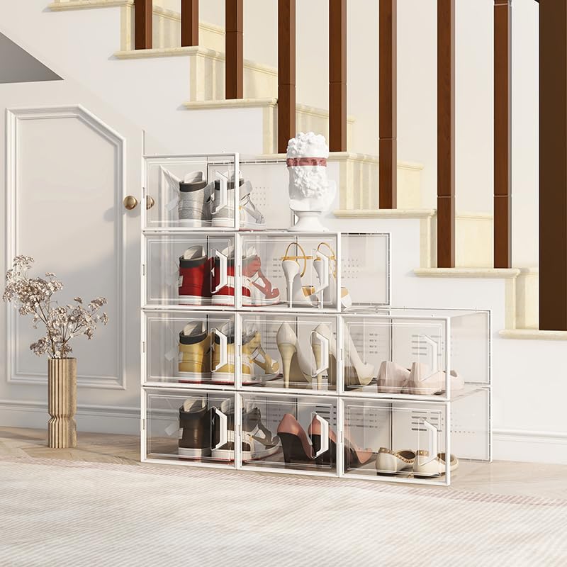 SEE SPRING open front door demonstrating easy pull-out shoe removal benefit