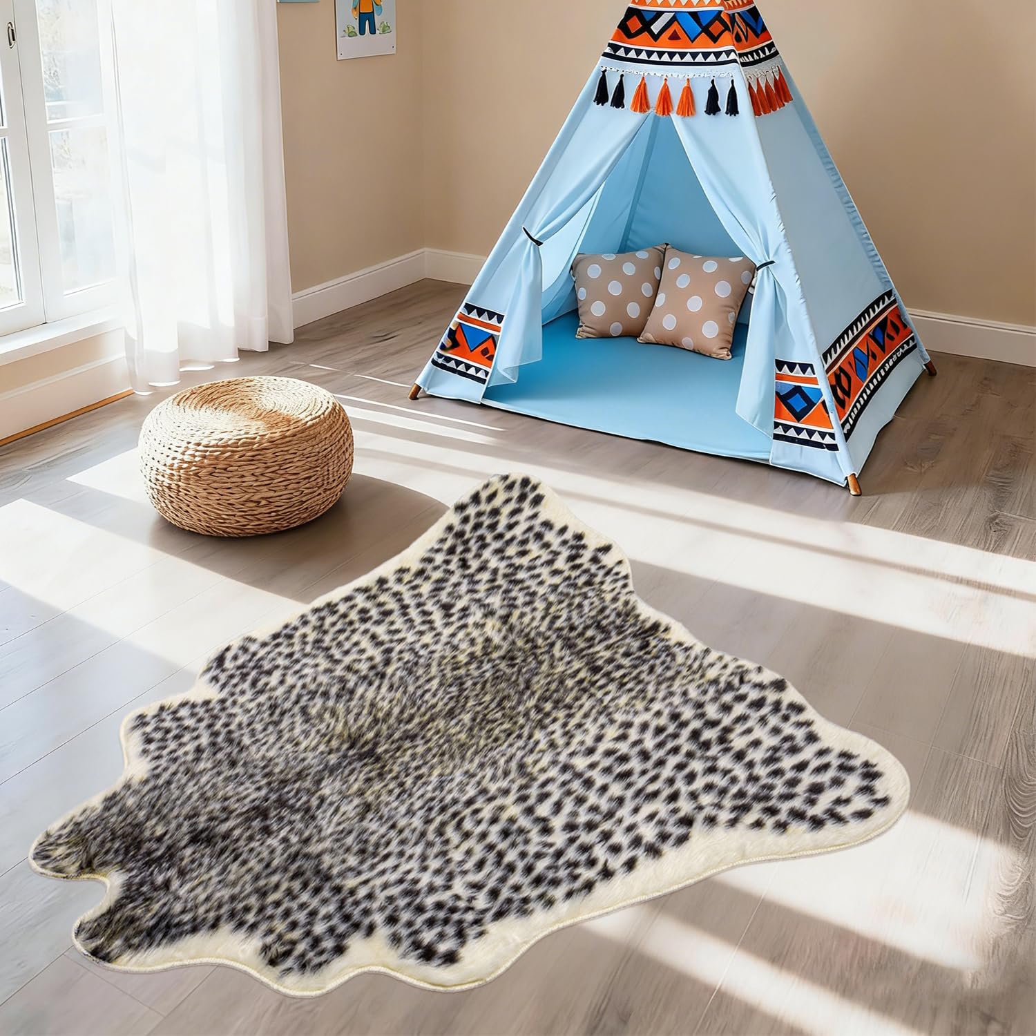 Seek4comfortable rug folded to show flexibility and easy handling for placement