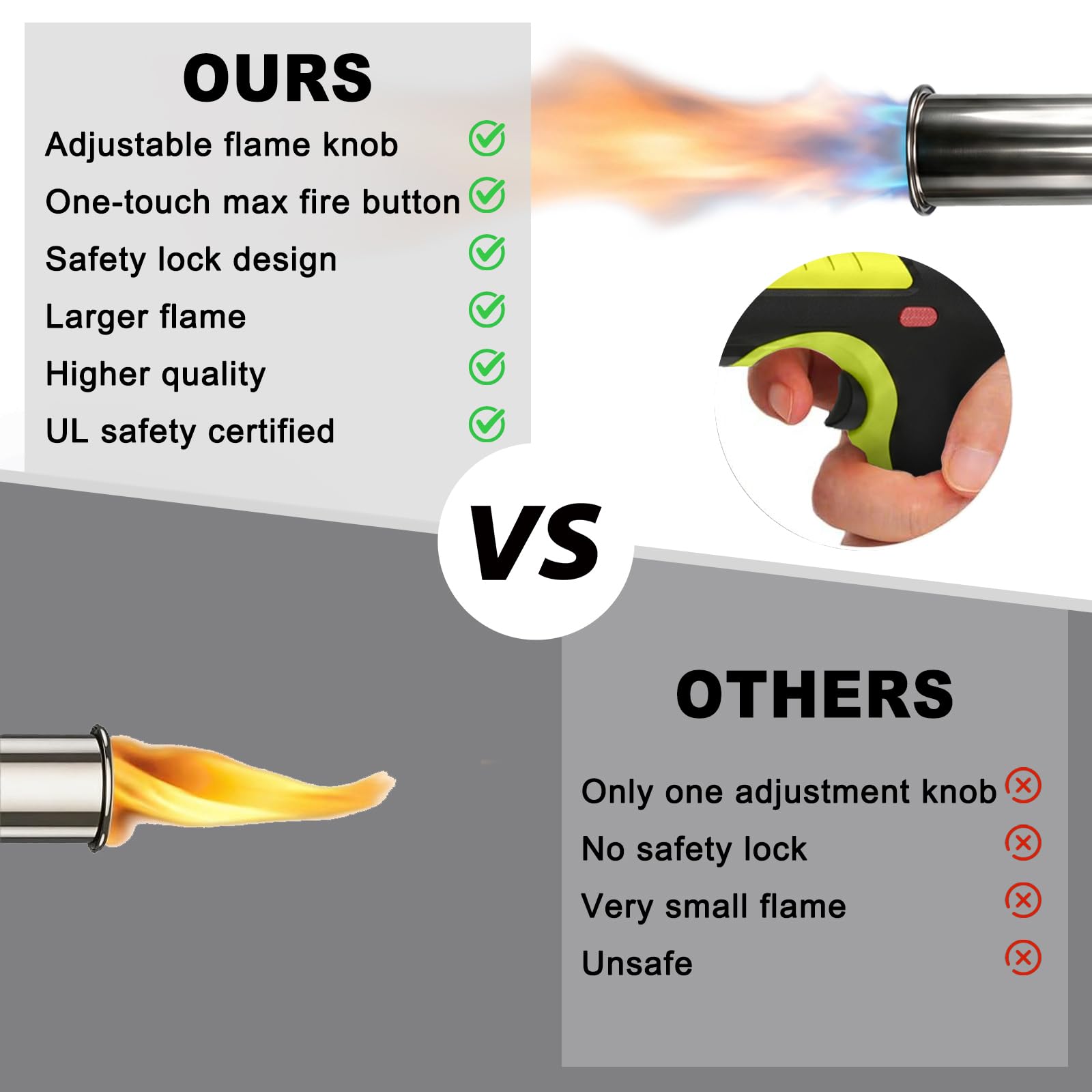 SEESE torch igniting campfire outdoors showing fast fire starting benefit