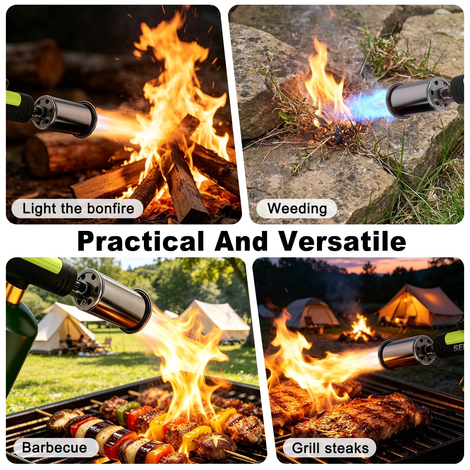 SEESE torch aluminum body texture emphasizing sturdy construction and long-lasting use