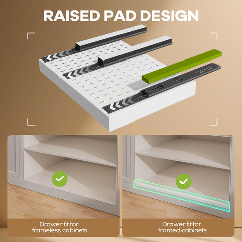 Seinloes adjustable dividers arranged to separate lids and pans for neat storage benefit