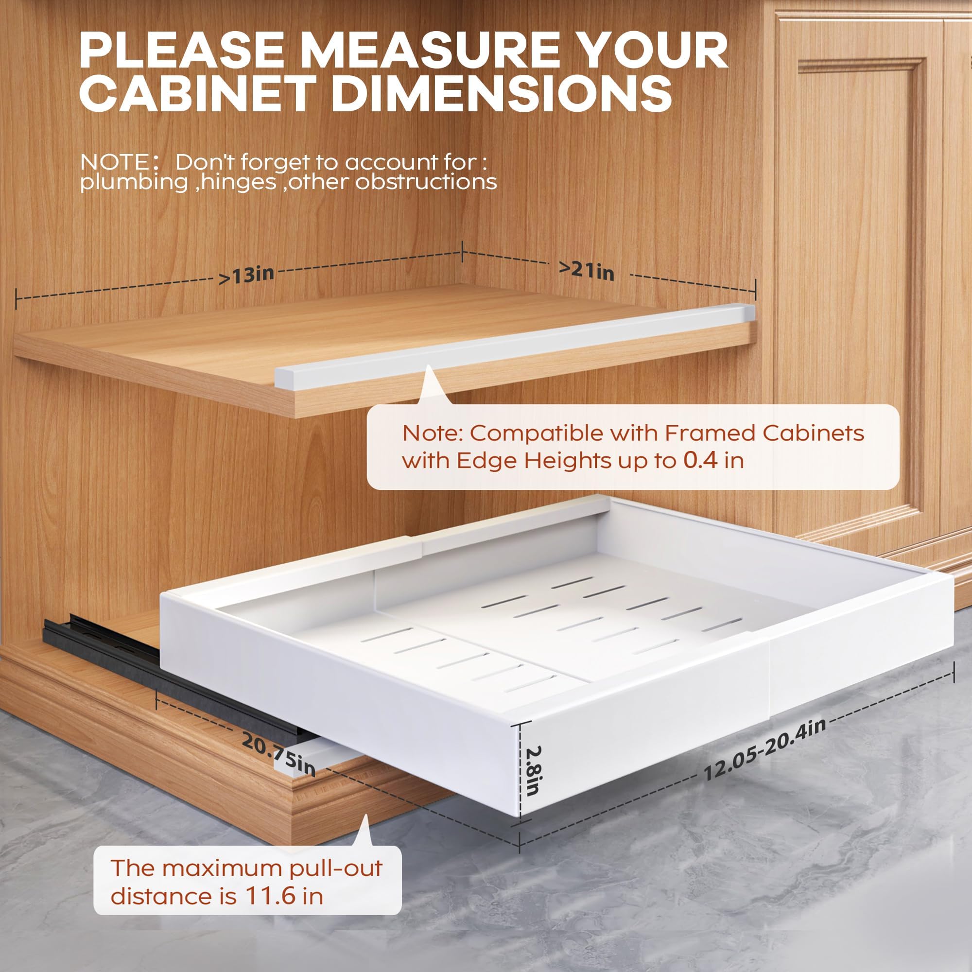 Seinloes fully extended inside cabinet showing back-of-cabinet access and convenience