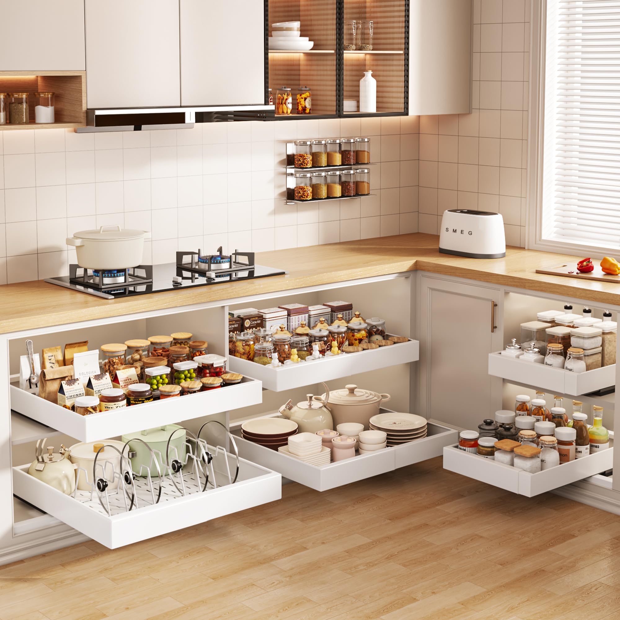 Seinloes raising pad detail adapting unit to framed cabinets for secure fit benefit