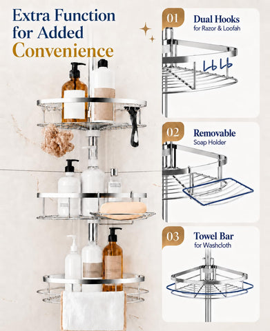 SEIRIONE lifestyle bathroom setting showing tidy organization and aesthetic