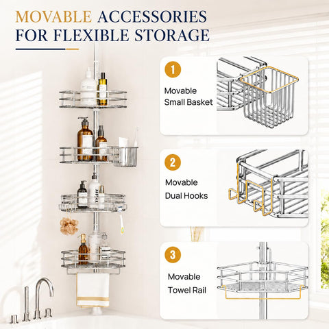 SEIRIONE small accessory basket holding razor and soap for easy access