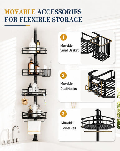 SEIRIONE tension pole spring mechanism delivering strong secure stability