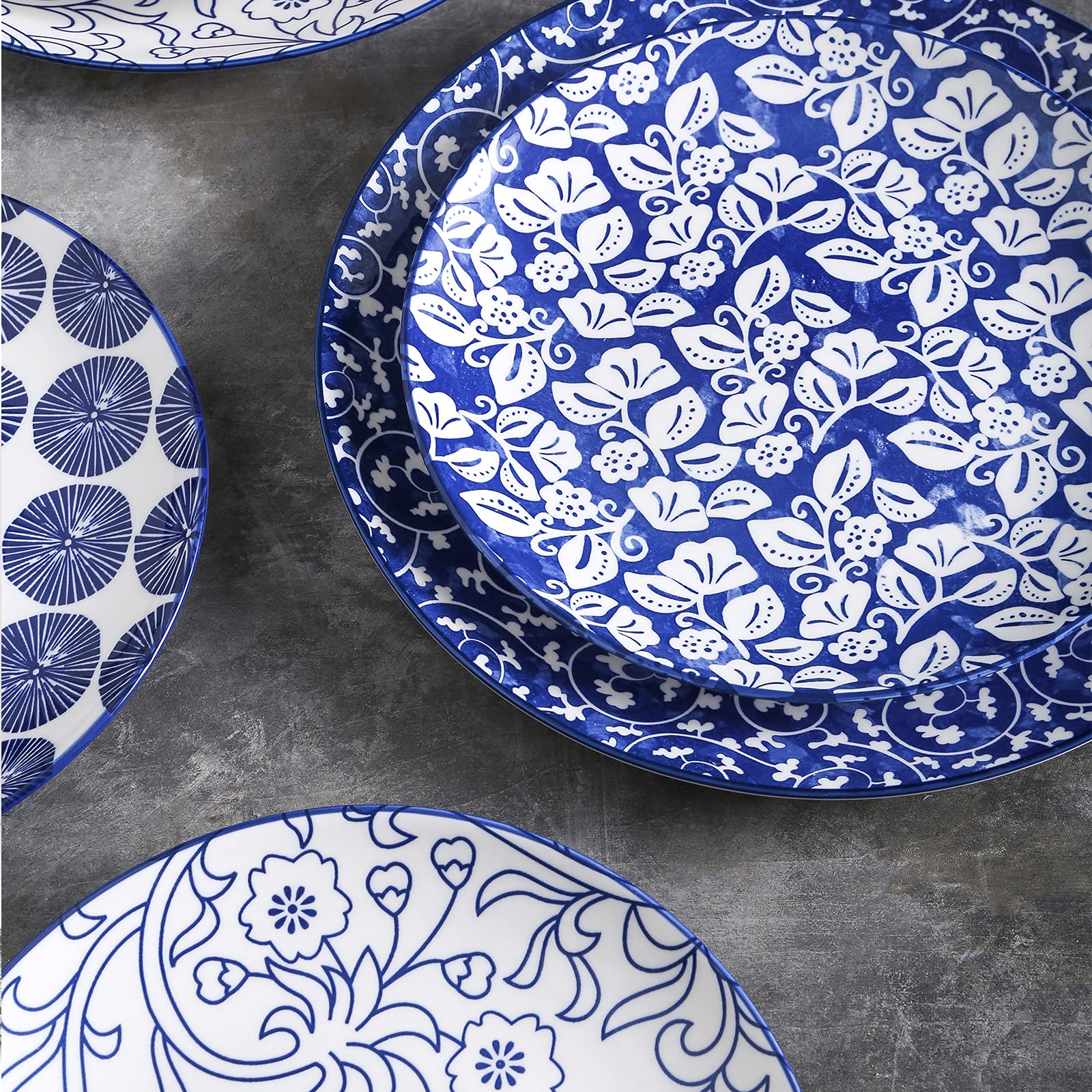 Selamica plate beside fork to show scale and practical size for serving benefit