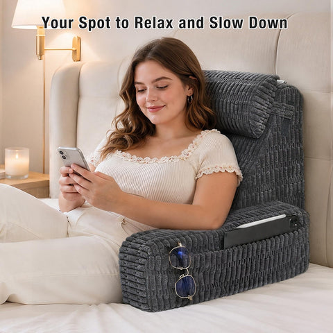 Selectico shown on bed for size comparison and practical fit