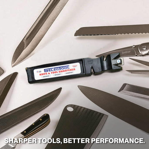 SELECTOOL next to a ruler showing compact size for travel convenience