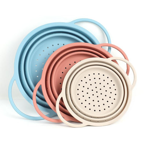 SelectShen colander set front view showing three sizes and compact design