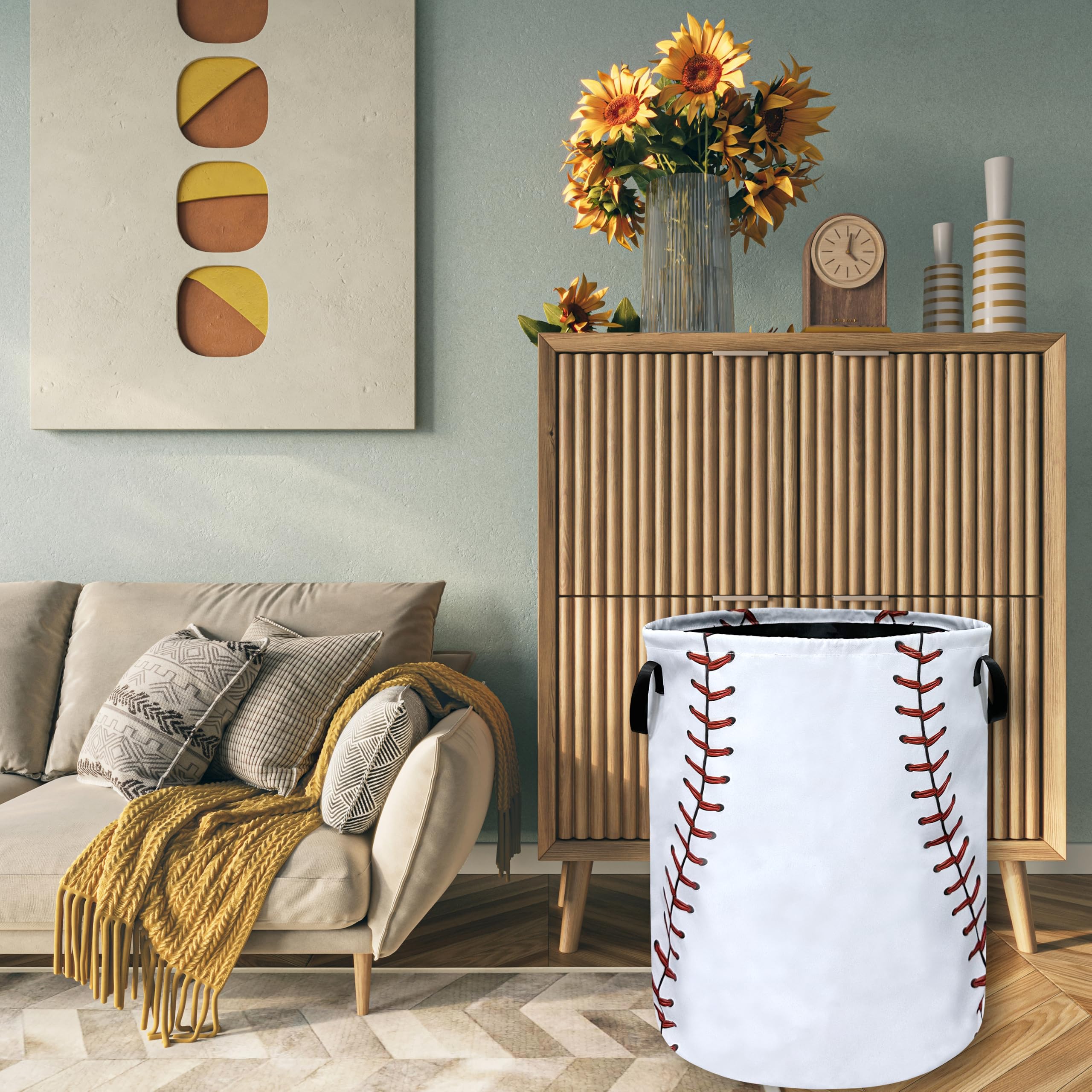 SELIONLIKN in a child's bedroom showing scale and decor benefit, coordinates with sports theme
