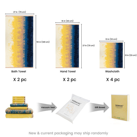 SEMAXE bath towel flat lay showing size and full coverage comfort