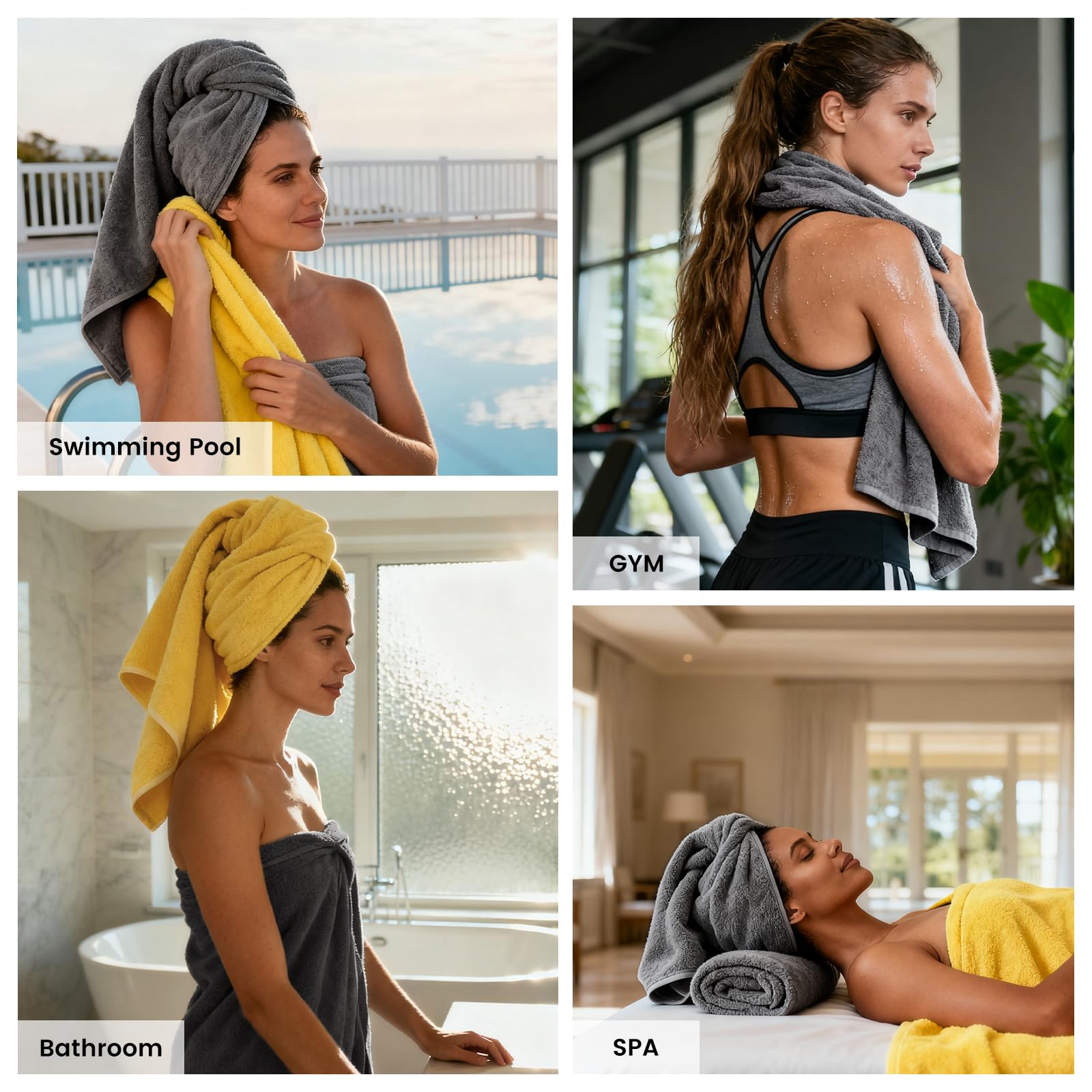 SEMAXE washcloth stack displaying weave texture and gentle feel