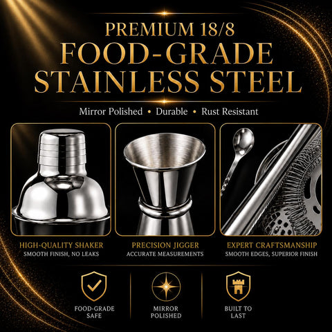 Semderm double-sided jigger measuring accuracy for consistent cocktails