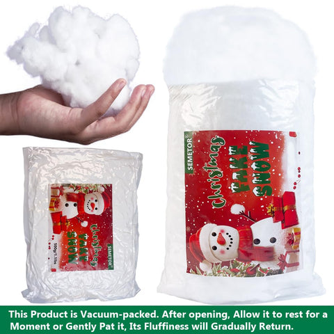 SEMETOR close-up of soft polyester fibers showing realistic snow texture benefit