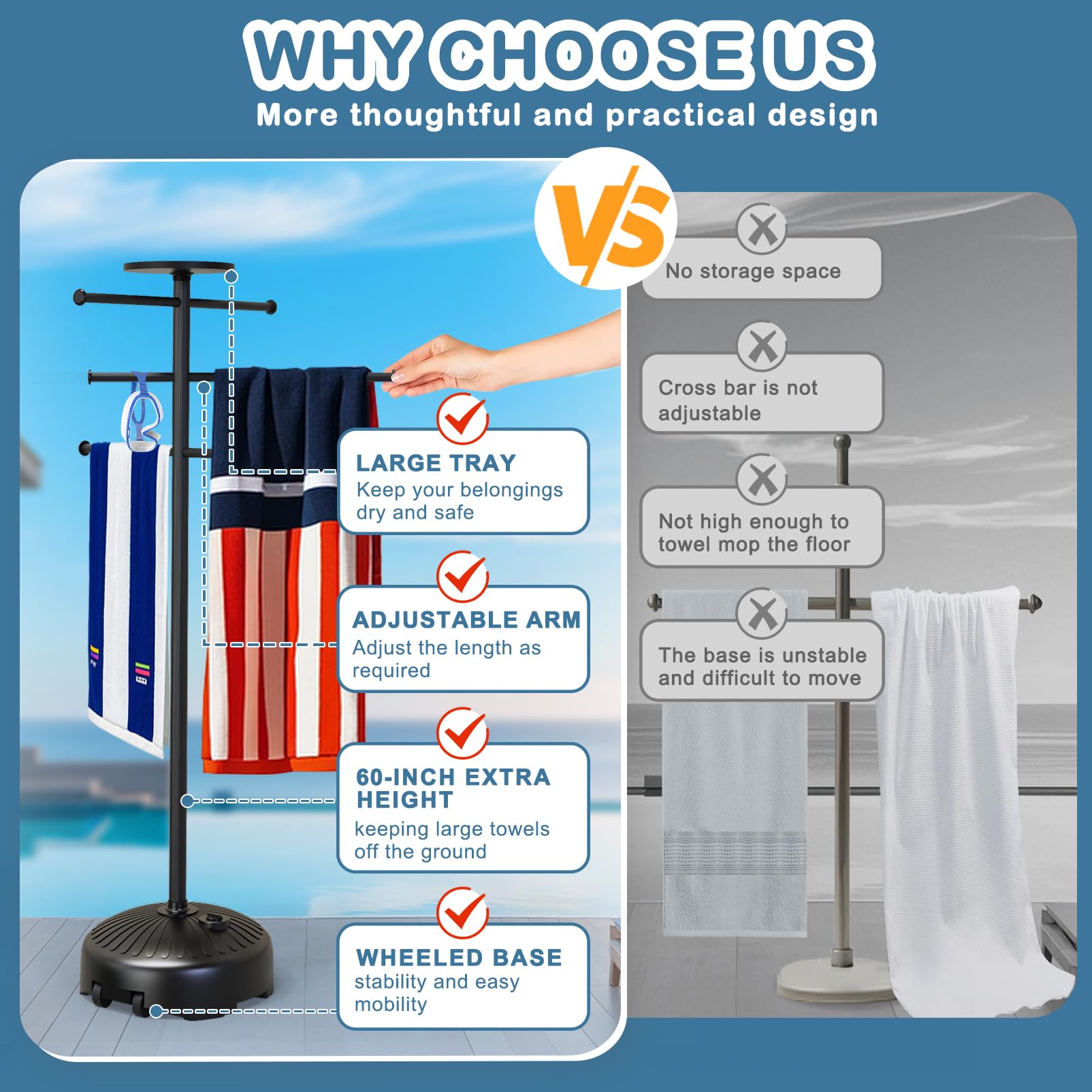 Semoprus water-fillable base providing stability against wind and tipping