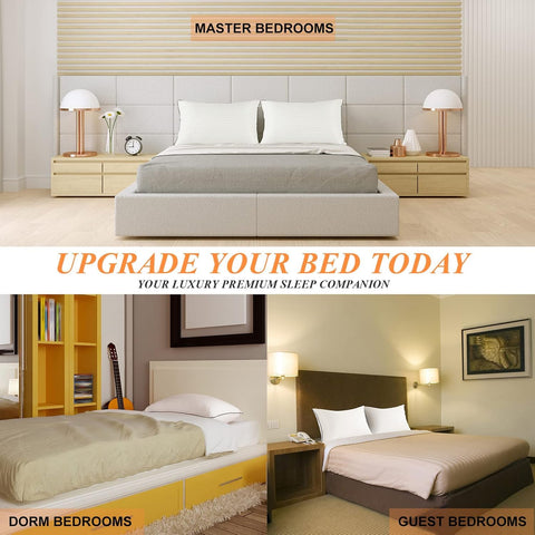 SEMZSOM pillows on a styled bedroom showcasing cozy, guest-ready comfort