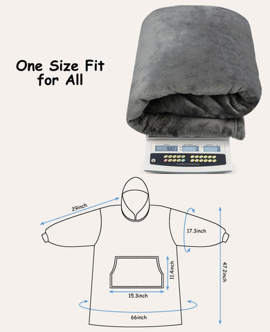 Sendowtek hoodie blanket length on sofa showing coverage and scale