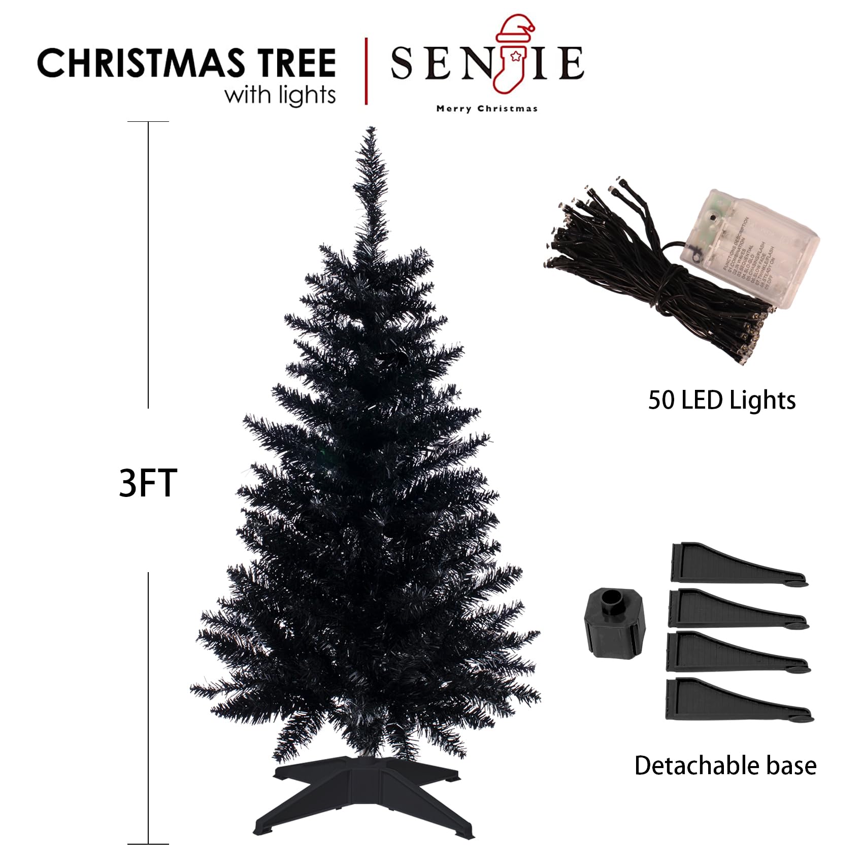 Senjie branch texture close-up showing 160 PVC tips for realistic density