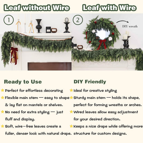 Senjie garland woven with string lights showcasing effortless illumination