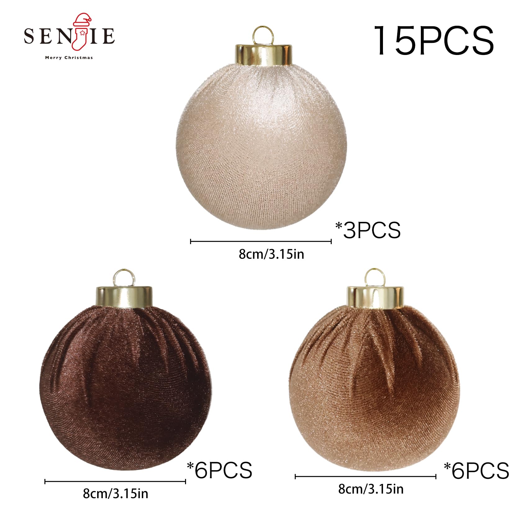 Senjie family tree display with brown ornaments adding cozy warmth