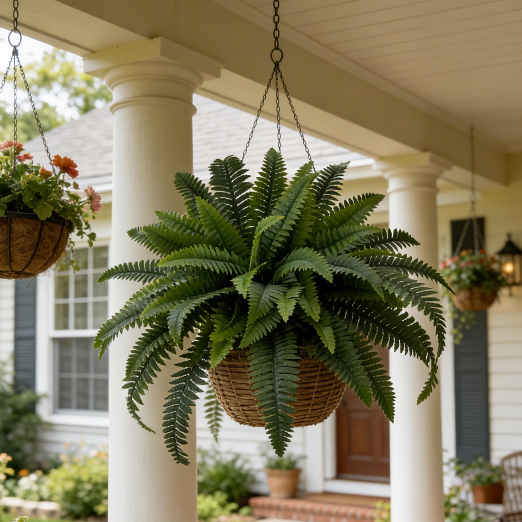 Senjie fern beside a standard pot demonstrating 32-inch spread and scale