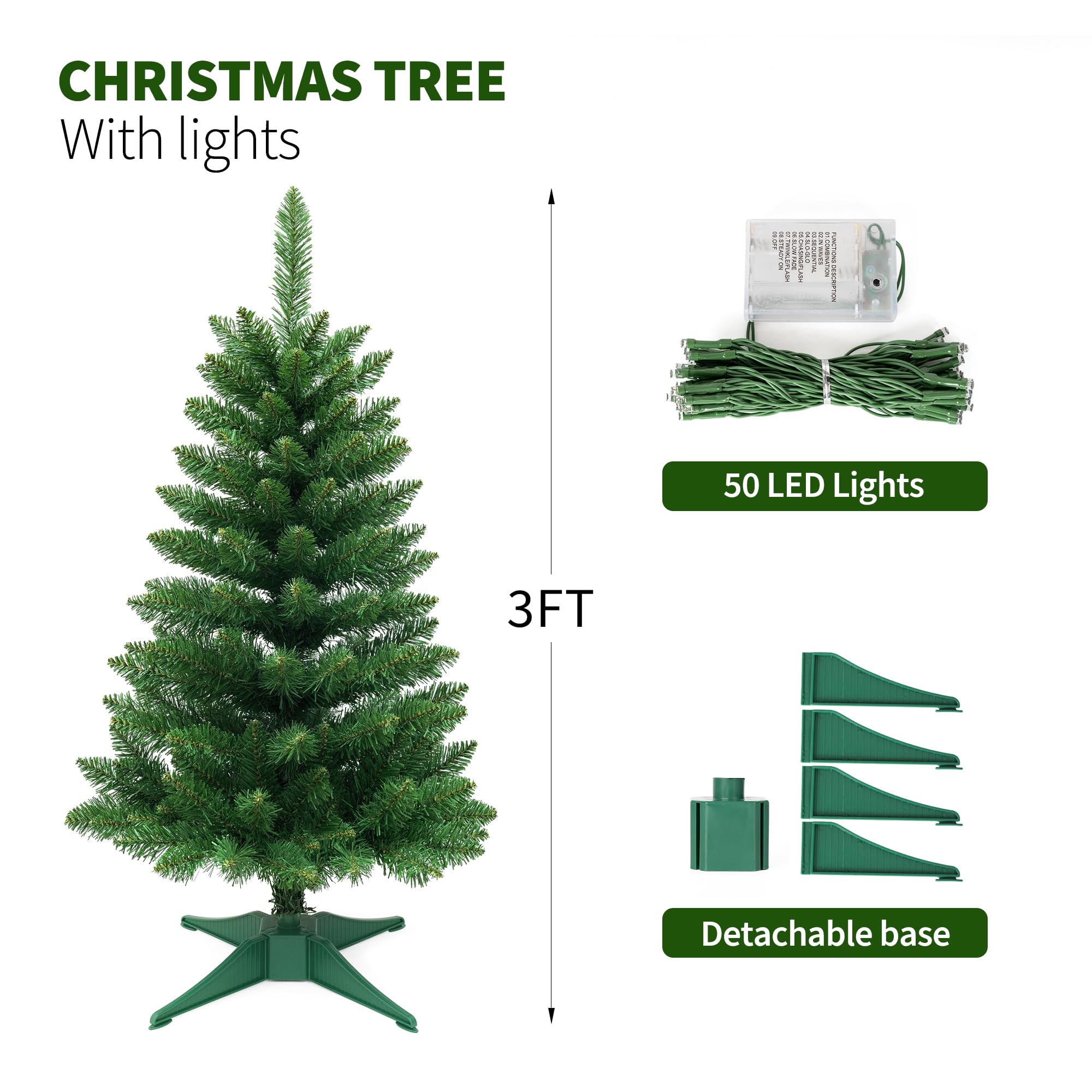 Senjie lit tree at night delivering warm ambient holiday lighting