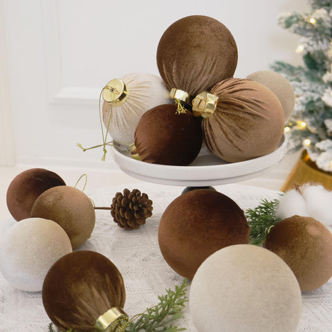 Senjie mantel decor with velvet balls creating sophisticated styling