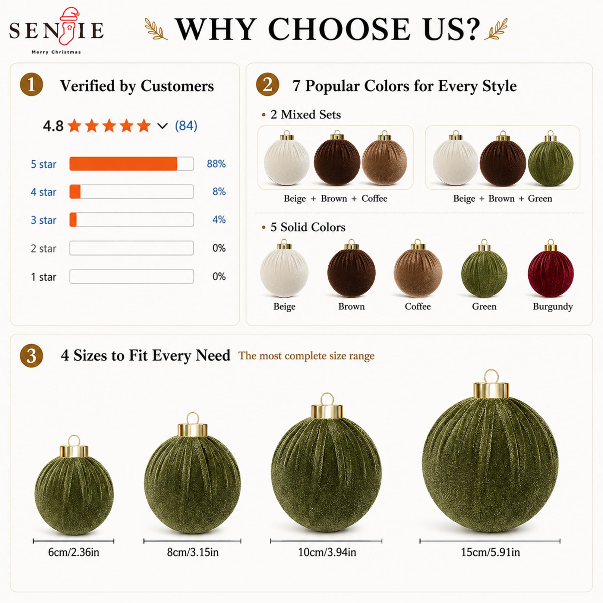 Senjie metal cap and string detail for secure hanging benefit