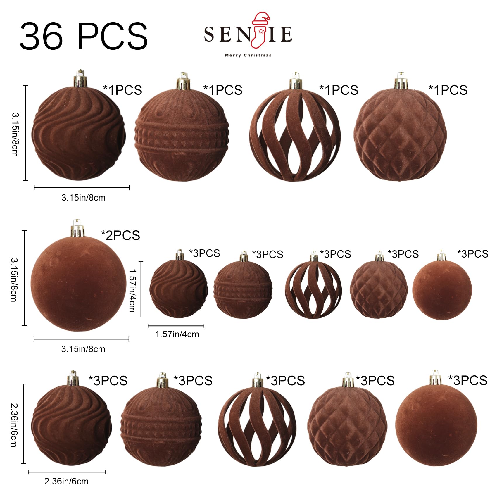 Senjie variety of textured ornaments showing visual contrast and elegant look