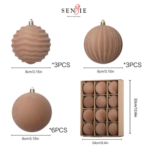 Senjie ornaments arranged on a decorated tree creating elegant holiday ambiance