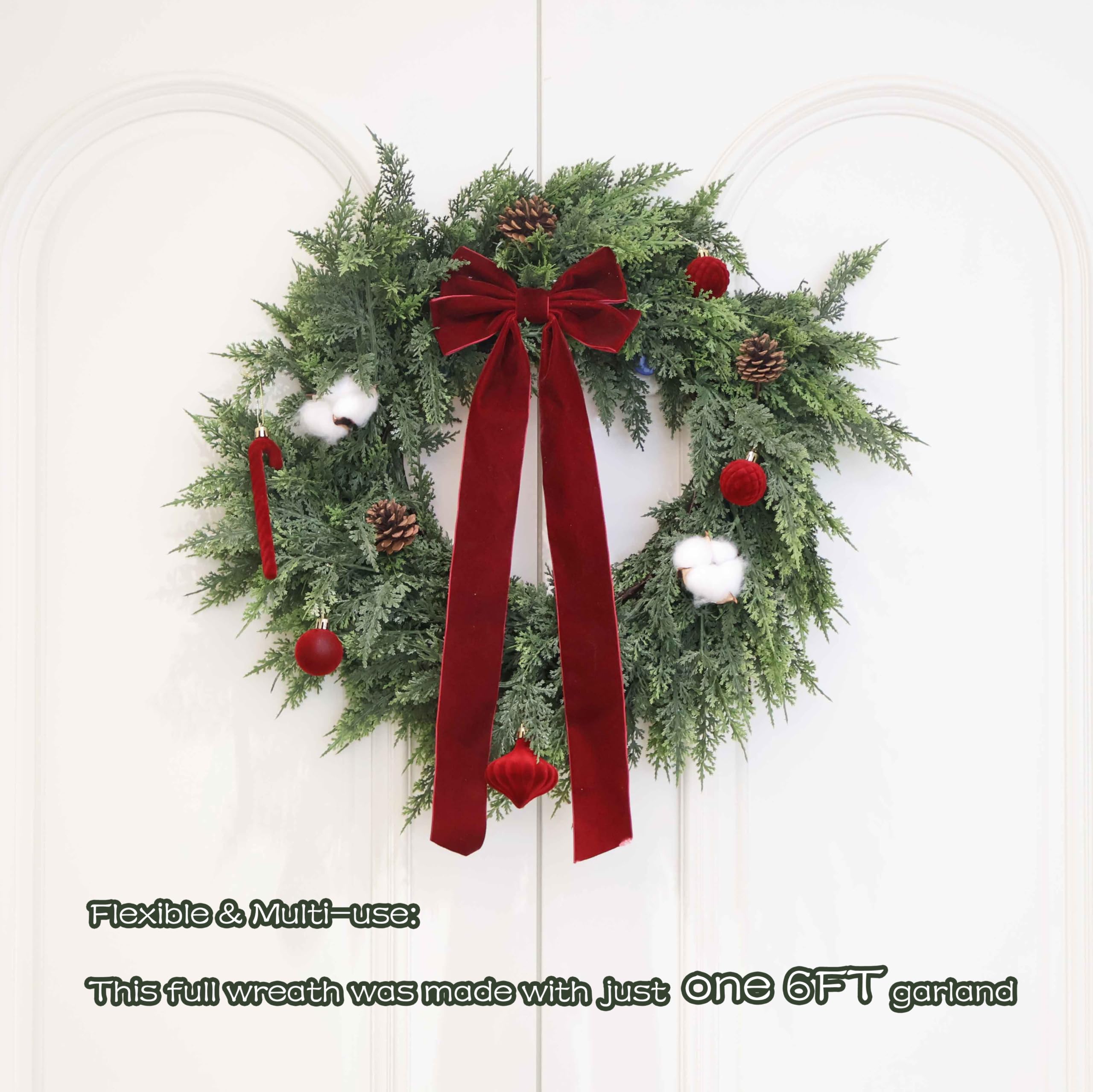 Senjie garland on a covered porch showing outdoor use and protected weather resistance
