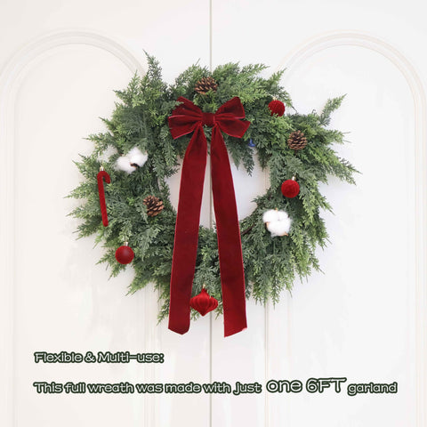 Senjie garland on a covered porch showing outdoor use and protected weather resistance
