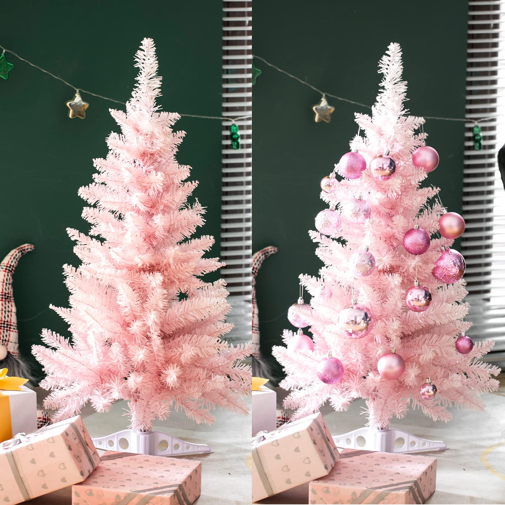 Senjie decorated tabletop setup highlighting instant holiday styling ease