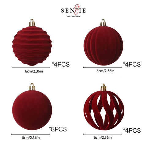 Senjie ornaments on a decorated tree illustrating cohesive color and atmosphere benefit