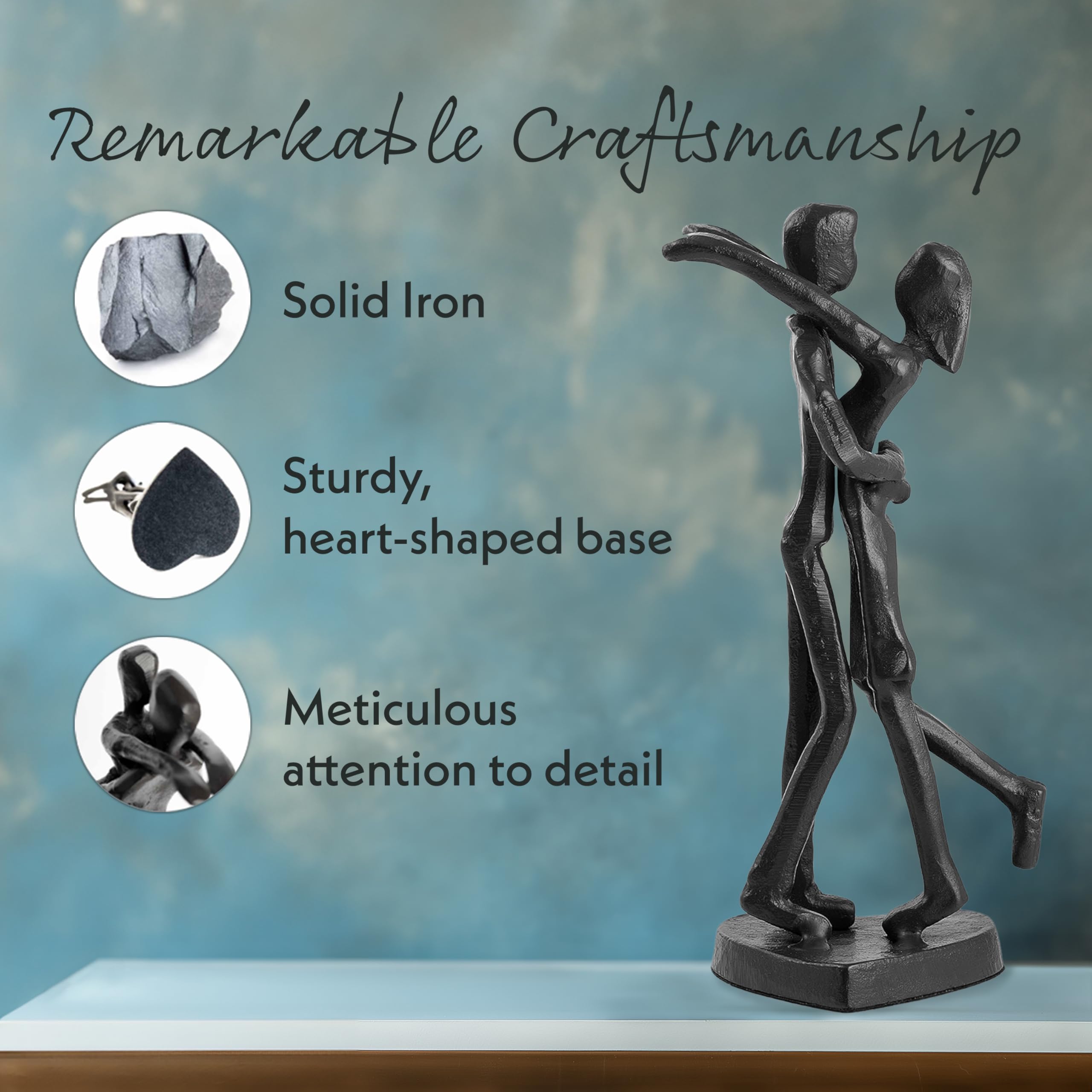 SENNESY sculpture styled on shelf demonstrating decor versatility and warmth