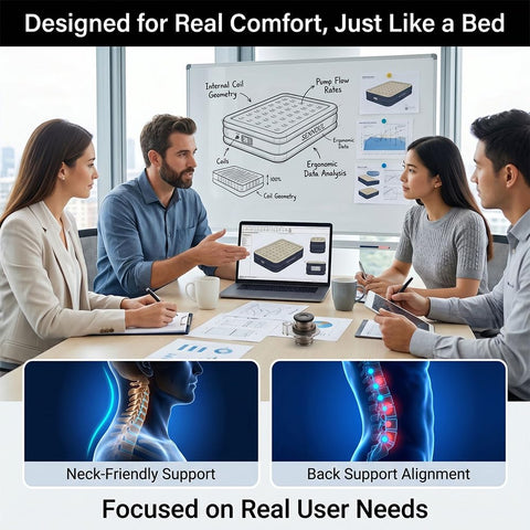 SENNOUL mattress styled in bedroom showing seamless guest-ready appearance and comfort