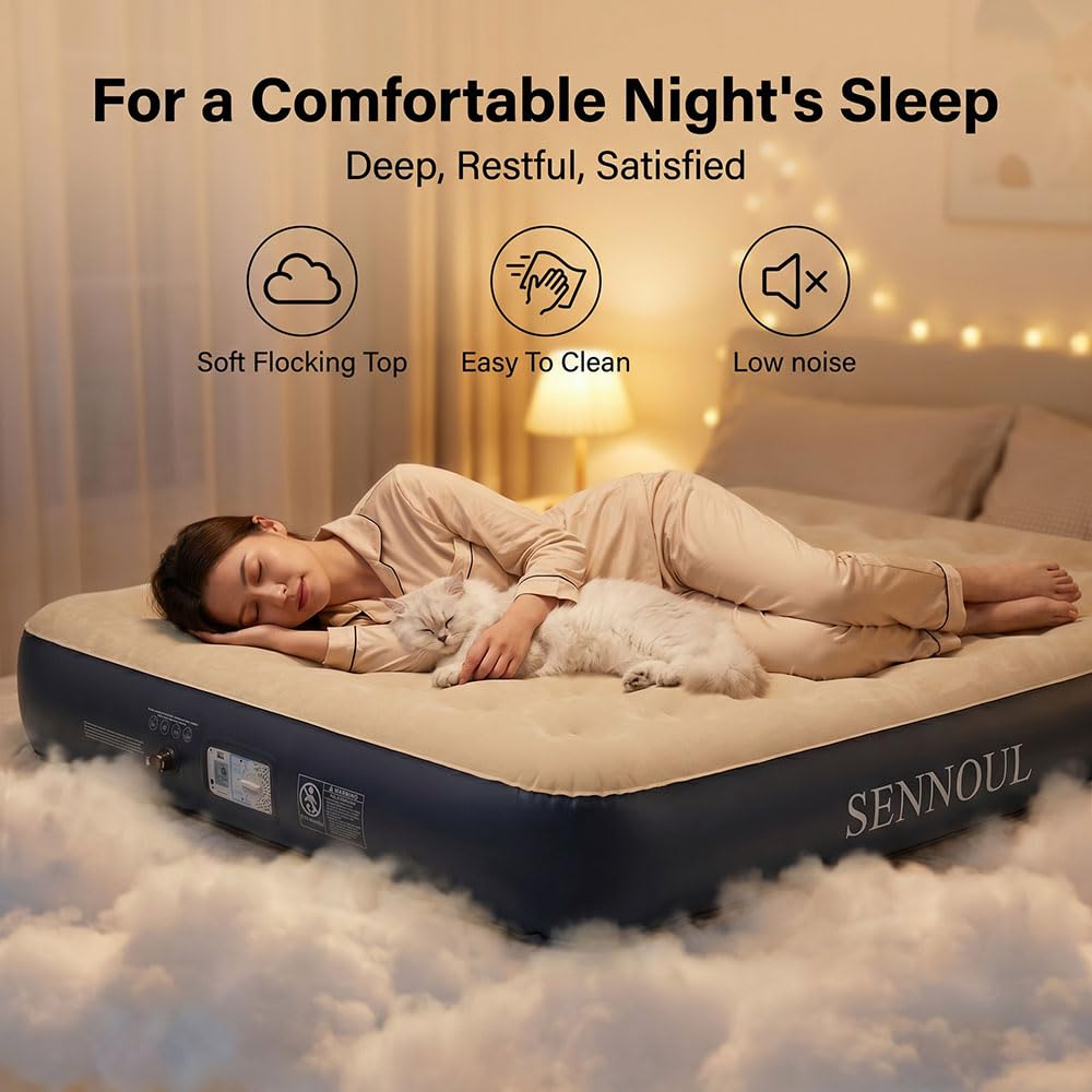 SENNOUL mattress staged in bedroom lifestyle demonstrating guest-ready convenience benefit