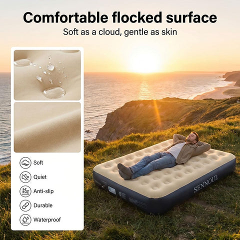 SENNOUL side profile showing 13-inch height for improved sleeping support benefit